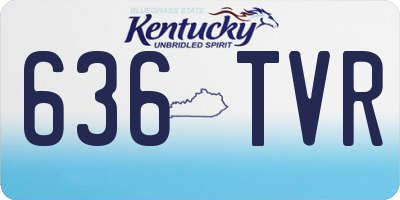 KY license plate 636TVR
