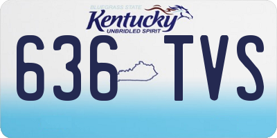KY license plate 636TVS