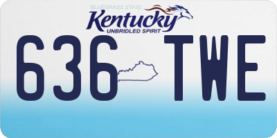 KY license plate 636TWE