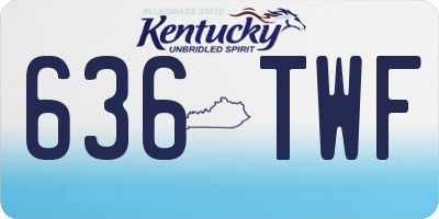 KY license plate 636TWF