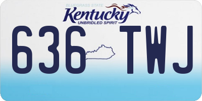 KY license plate 636TWJ