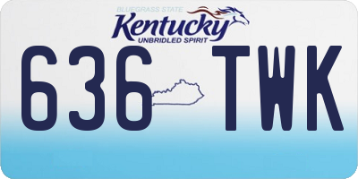 KY license plate 636TWK