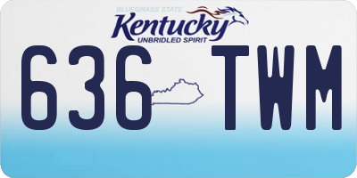 KY license plate 636TWM