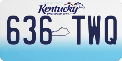 KY license plate 636TWQ