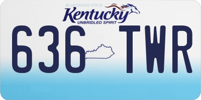 KY license plate 636TWR