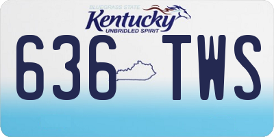 KY license plate 636TWS