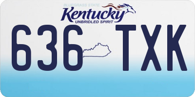 KY license plate 636TXK