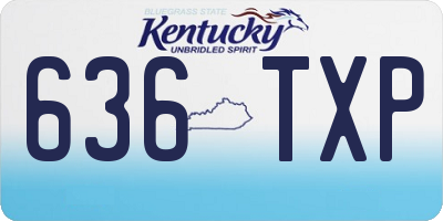 KY license plate 636TXP