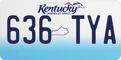 KY license plate 636TYA