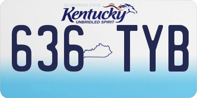 KY license plate 636TYB