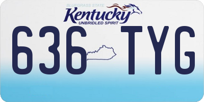 KY license plate 636TYG