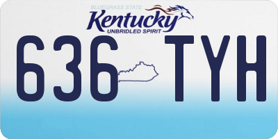 KY license plate 636TYH