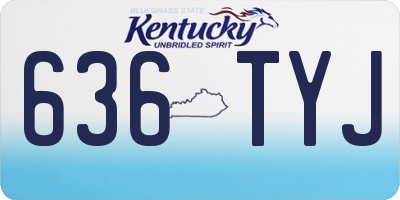 KY license plate 636TYJ