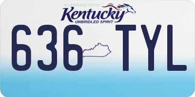 KY license plate 636TYL