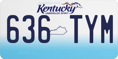 KY license plate 636TYM