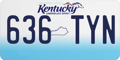 KY license plate 636TYN