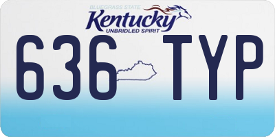 KY license plate 636TYP