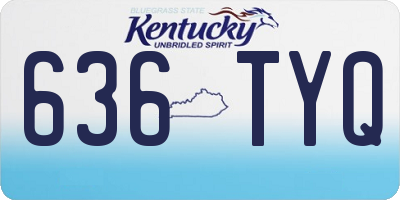 KY license plate 636TYQ
