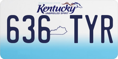 KY license plate 636TYR