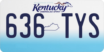KY license plate 636TYS