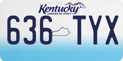 KY license plate 636TYX