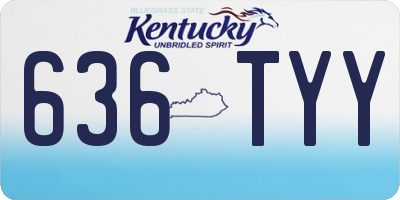 KY license plate 636TYY