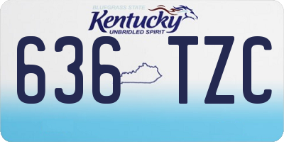 KY license plate 636TZC