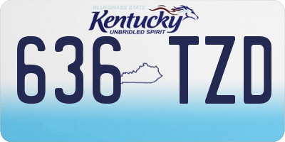 KY license plate 636TZD