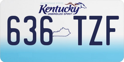 KY license plate 636TZF