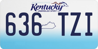 KY license plate 636TZI