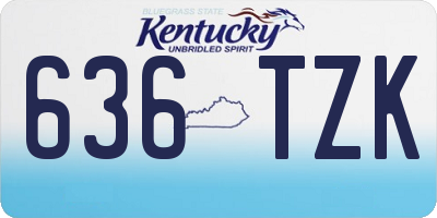 KY license plate 636TZK