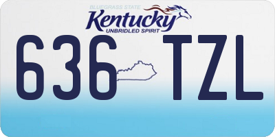 KY license plate 636TZL