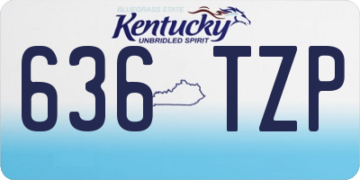 KY license plate 636TZP