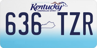KY license plate 636TZR