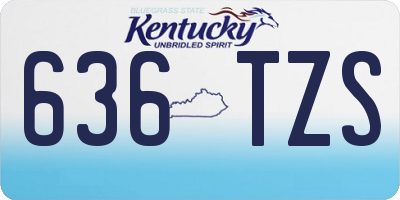 KY license plate 636TZS