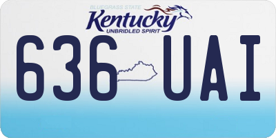 KY license plate 636UAI