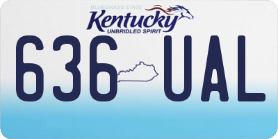 KY license plate 636UAL