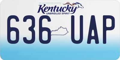 KY license plate 636UAP