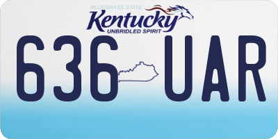 KY license plate 636UAR