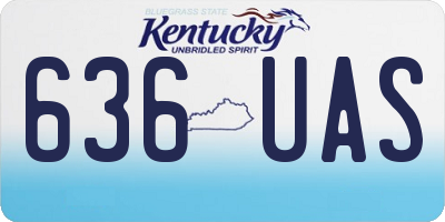 KY license plate 636UAS