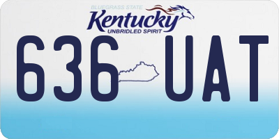 KY license plate 636UAT