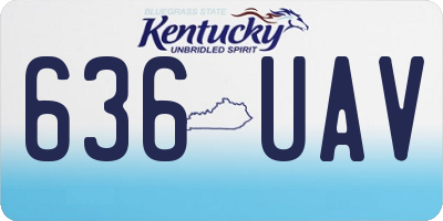 KY license plate 636UAV