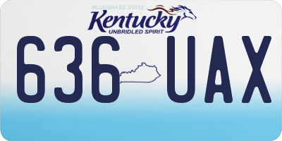 KY license plate 636UAX