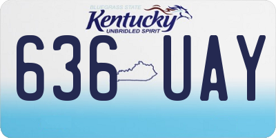 KY license plate 636UAY
