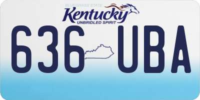 KY license plate 636UBA