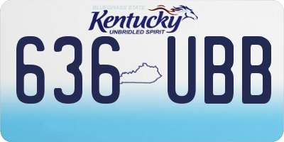 KY license plate 636UBB