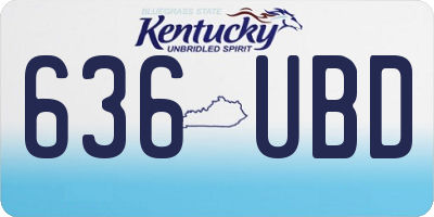 KY license plate 636UBD