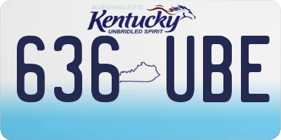 KY license plate 636UBE