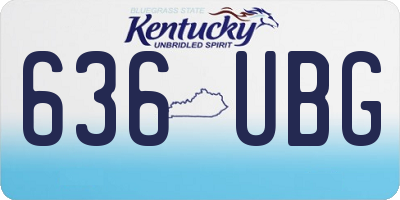 KY license plate 636UBG