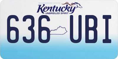 KY license plate 636UBI